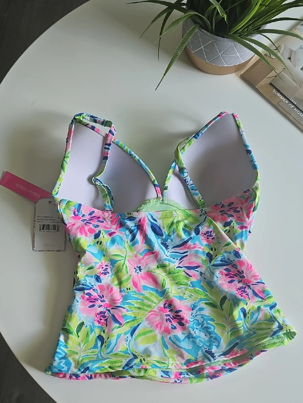 Stella Parker Floral Tankini Swim Top - Multi Waterlily - Picture 3 of 6